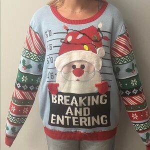 No Boundaries Santa Christmas Sweater XXL